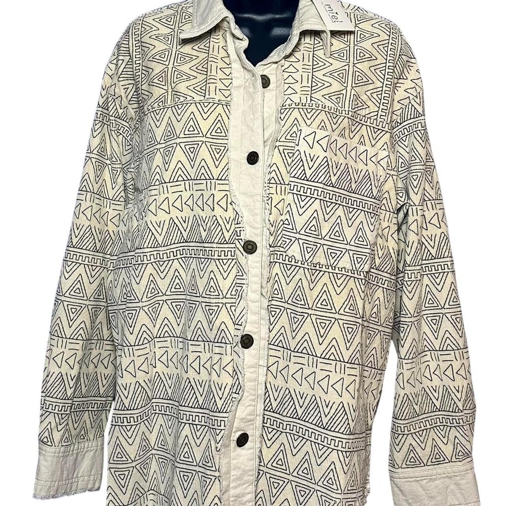 Women's size small LA MIEL Brand cord & denim Shacket